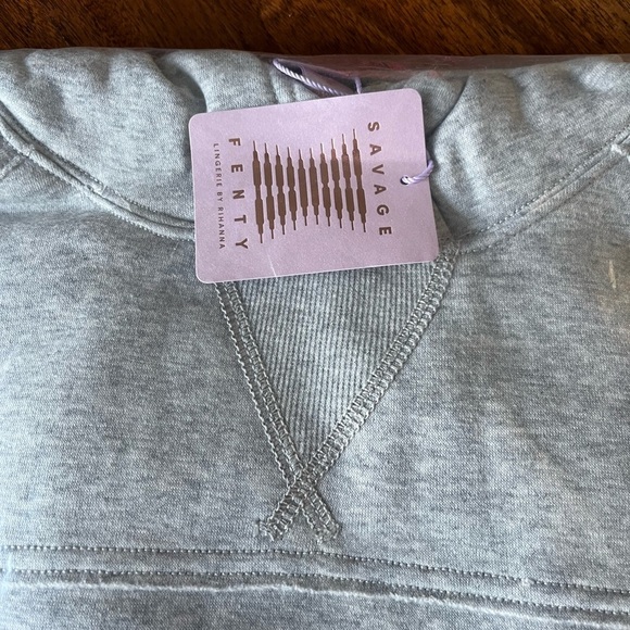 Savage X Fenty Platinum Gray Oversized Hoodie - Picture 10 of 14